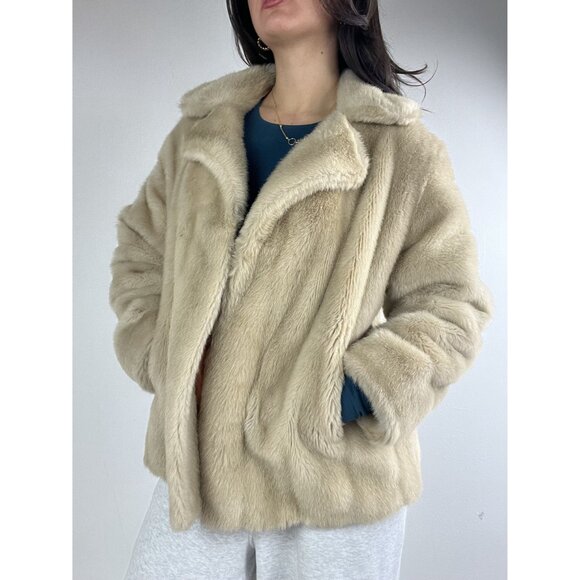 Vintage Made In England Faux Fur Tissavel Jacket - Picture 5 of 13